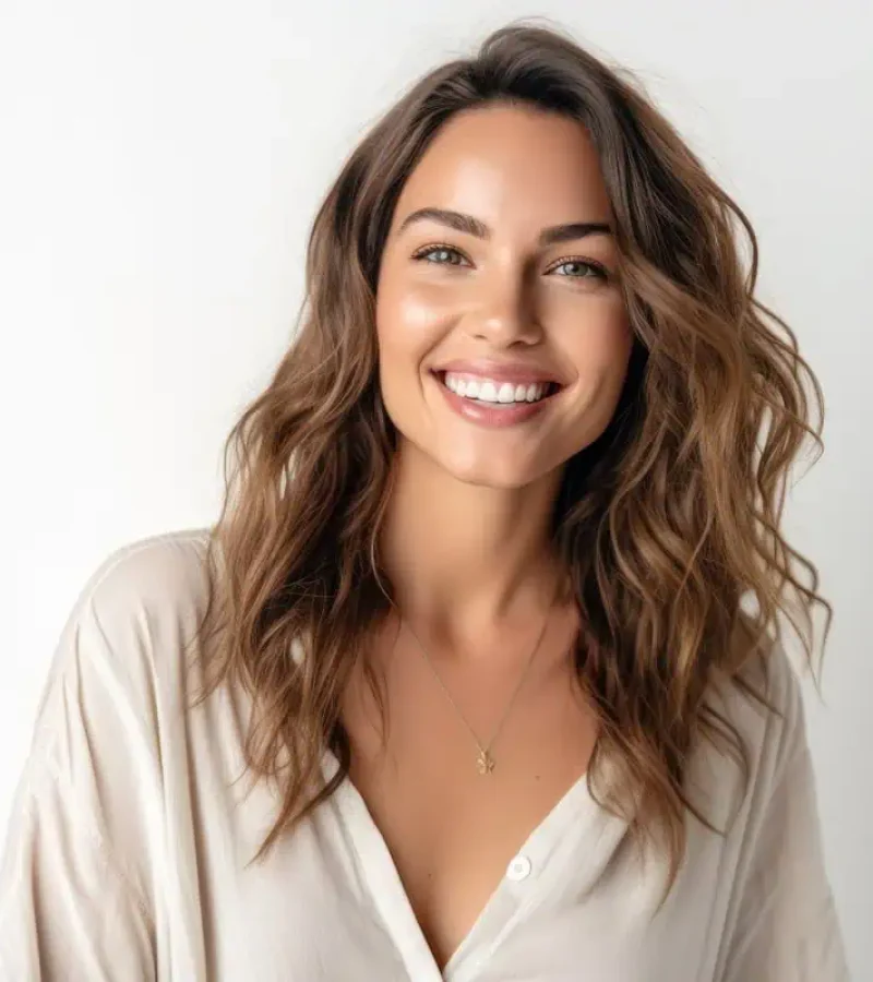 A young female happy after getting Aquagold Fine Touch® at Glow Medspa in Taylorsville, UT