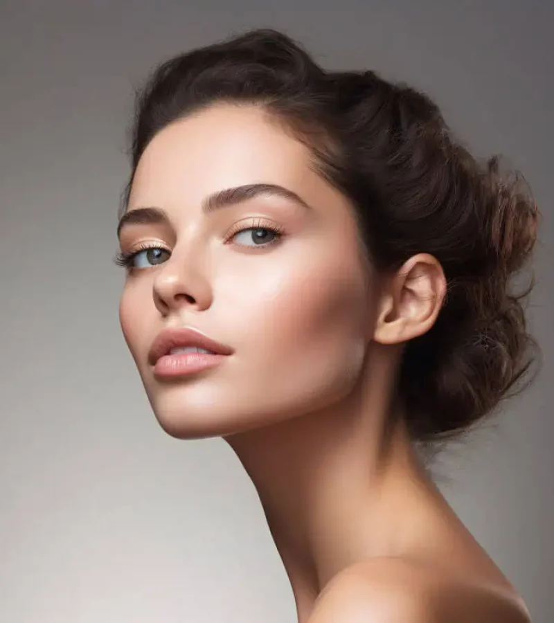 A young, beautiful woman looking confident after Aquagold Fine Touch® at Gemini Glow Medspa in Taylorsville, UT