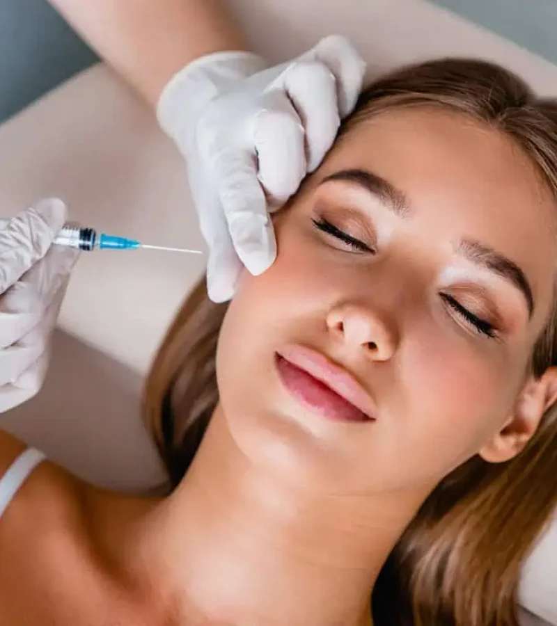 A young woman receives her Radiesse injection at Glow Medspa in Taylorsville, UT